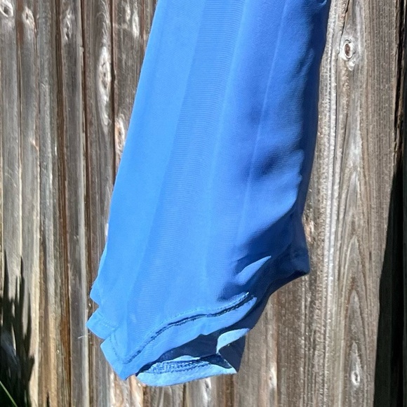 Rewind blue sheer sleeveless button up top small - Picture 10 of 16